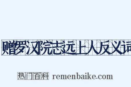 赠罗汉院志远上人反义词是什么意思的图片